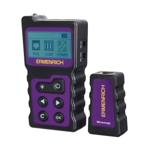 Кабельный PoE-тестер Ermenrich NetGeeks NP25, фиолетовый купить по низкой цене | МАКСПРОФИТ