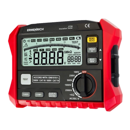 Тестер изоляции Ermenrich Ping ET50, черный купить по низкой цене | МАКСПРОФИТ