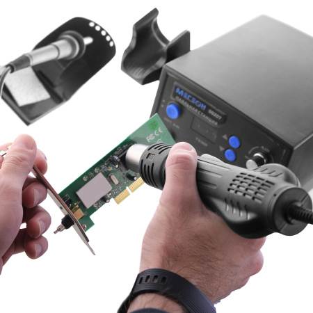 Многофункциональная паяльная станция 2 в 1 МЕГЕОН 00207 купить по низкой цене | МАКСПРОФИТ