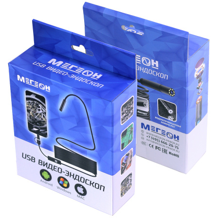 Полужесткий эндоскоп-видеоскоп microUSB 2м МЕГЕОН 33022 купить по низкой цене | МАКСПРОФИТ